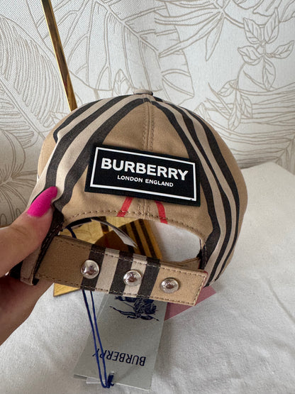 Burberry Stripe Baseball Cap New size M