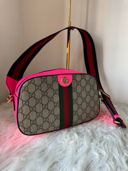 Gucci Ophidia small Neon pink Crossbody Bag