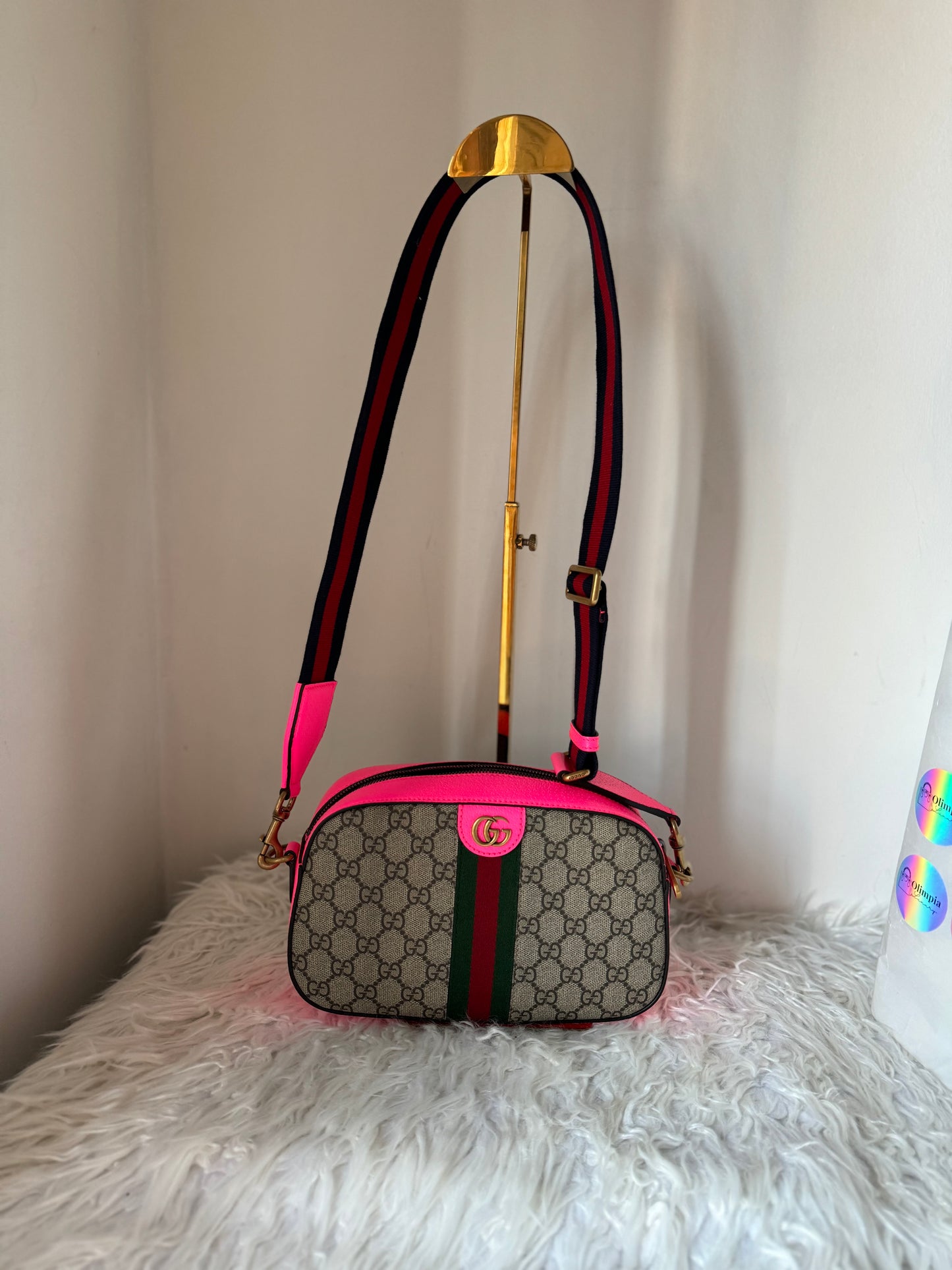 Gucci Ophidia small Neon pink Crossbody Bag
