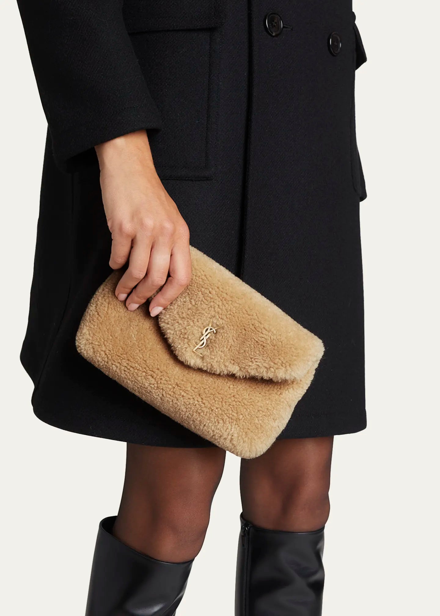 Saint Laurent Pouch Shearling